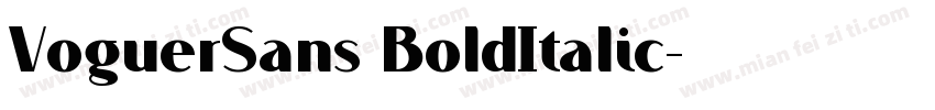 VoguerSans BoldItalic字体转换